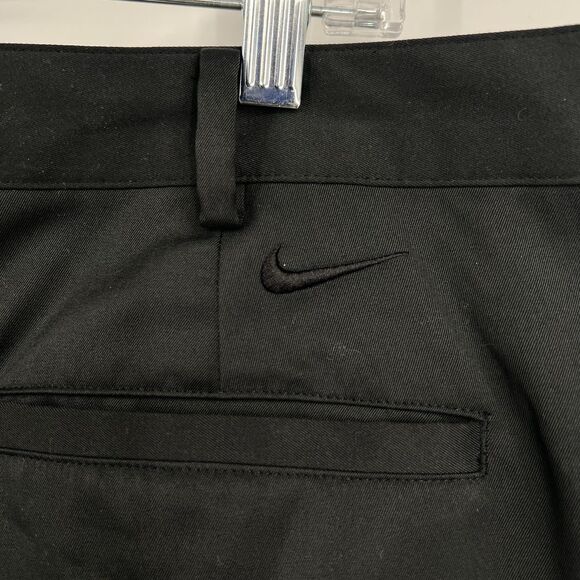 Mens Nike Dri Fit Black Golf Pants Straight Leg 38x32 Casual Athletic FLAWED - Picture 4 of 14